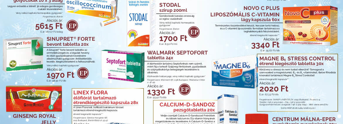 Ügyeletes gyógyszertár januári akció - Elefantpatika.hu