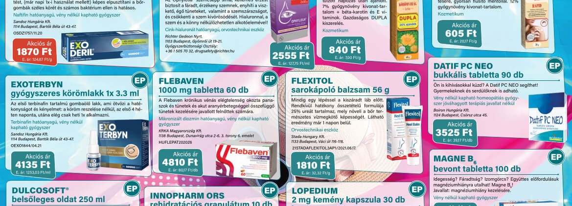 Ügyeletes gyógyszertár július augusztus akció - Elefantpatika.hu