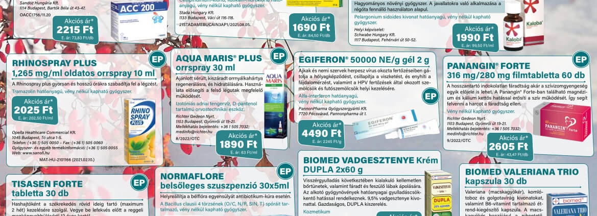 Ügyeletes gyógyszertár 2022 január akció - Elefantpatika.hu